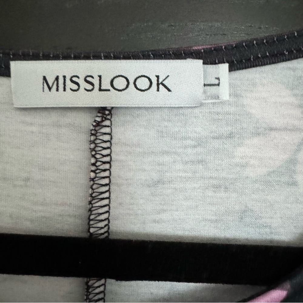 MissLook Black Floral Midi / Maxi Dress - Large - Picture 10 of 11
